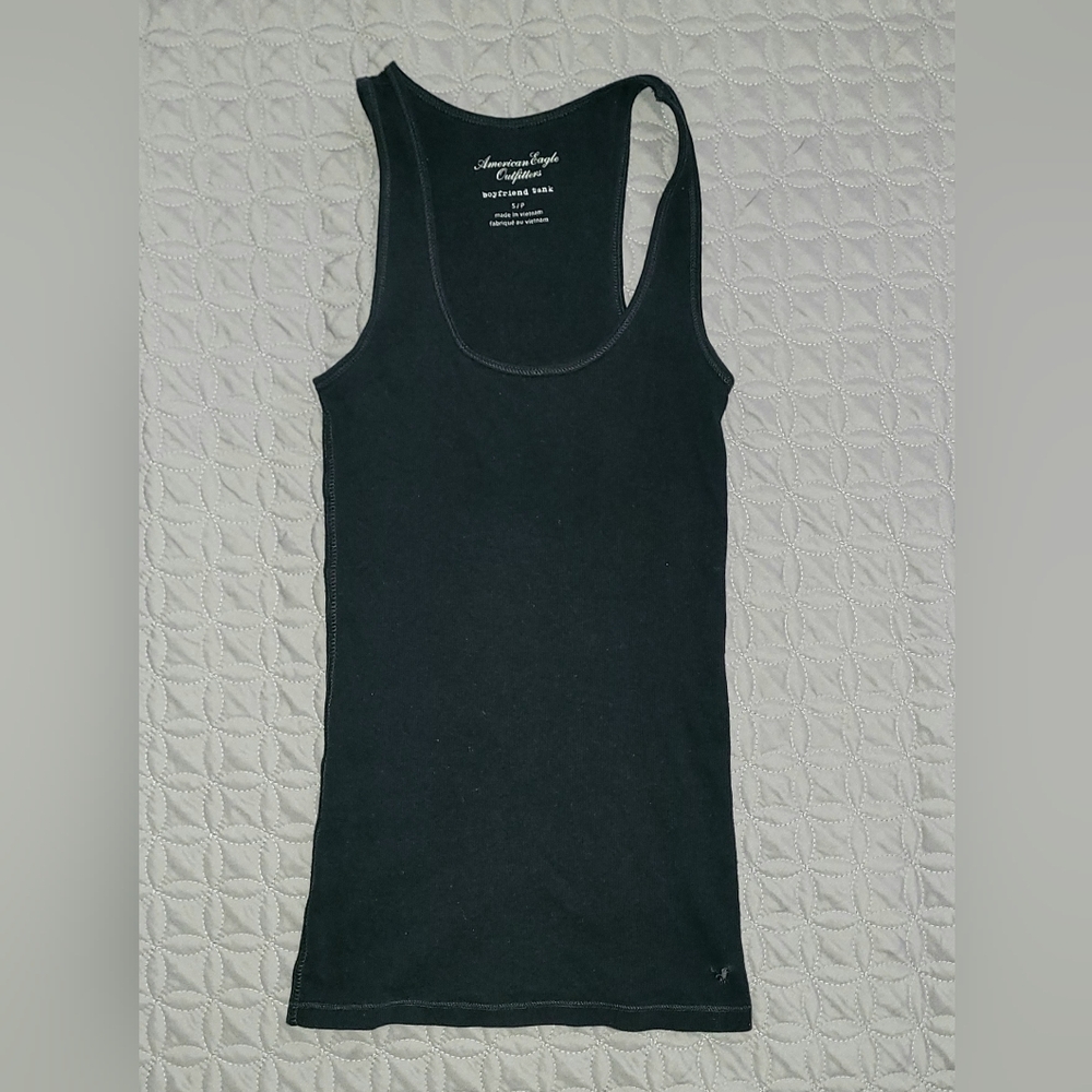 American Eagle Outfitters Boyfriend Tank, Black ☆ Small